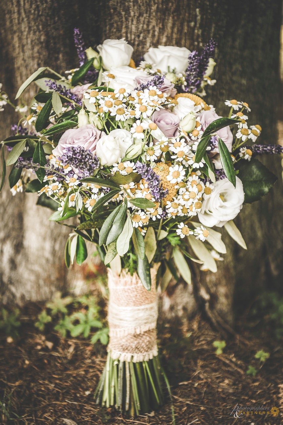 Bouquet of the bride in a country style.