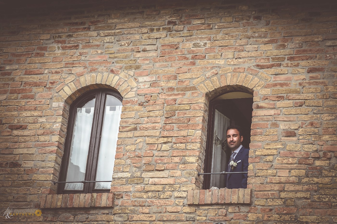 The groom checks if everything is ready...