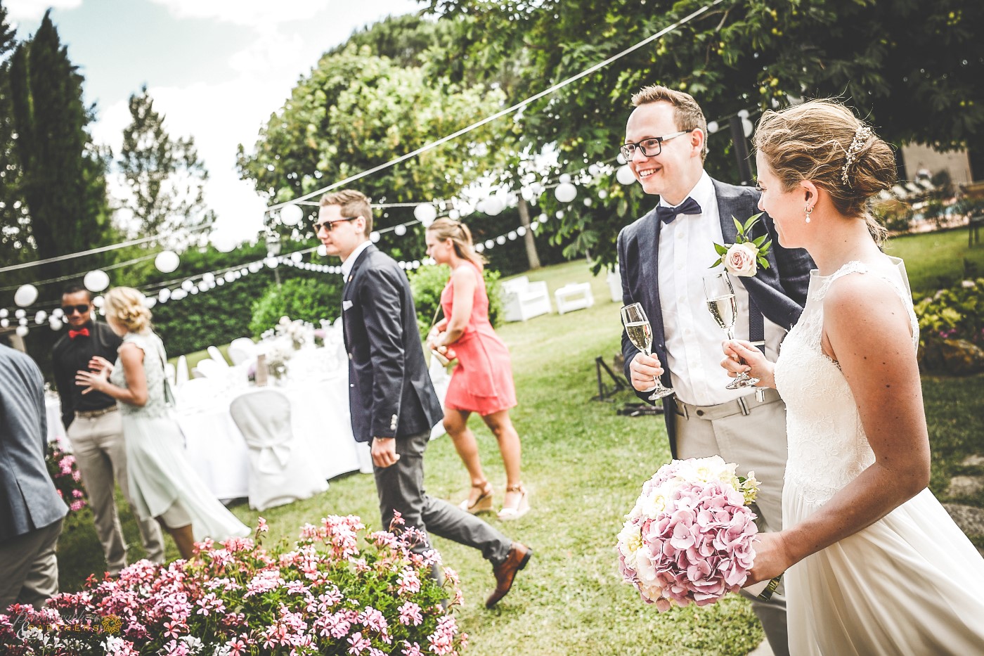 End of the ceremony and a toast π₯