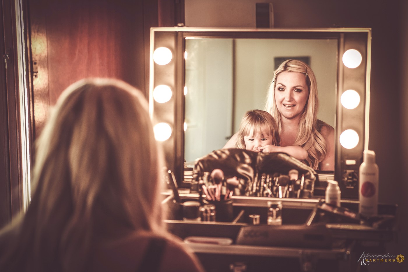 Mother and daughter who wear makeup...