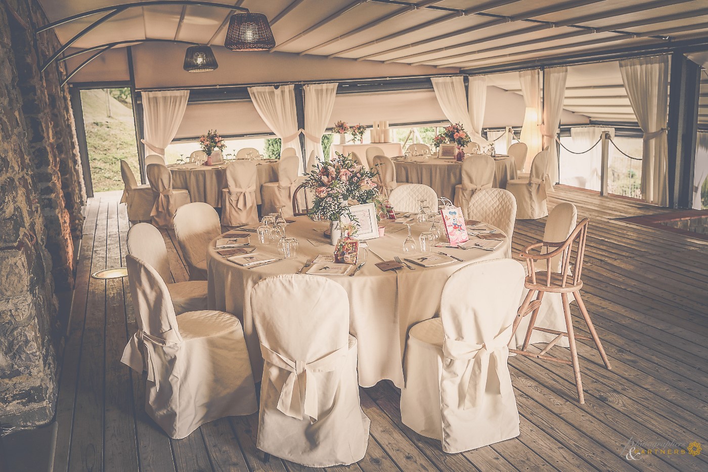 Table wedding decorations.