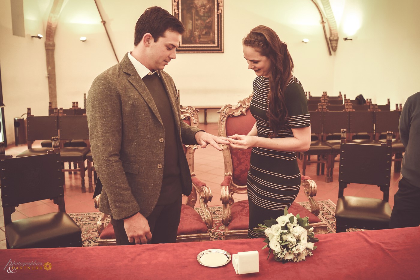 The ring for the groom.