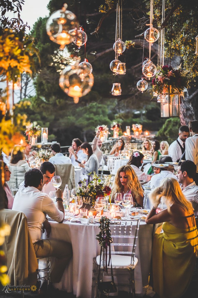 Candle light dinner.
