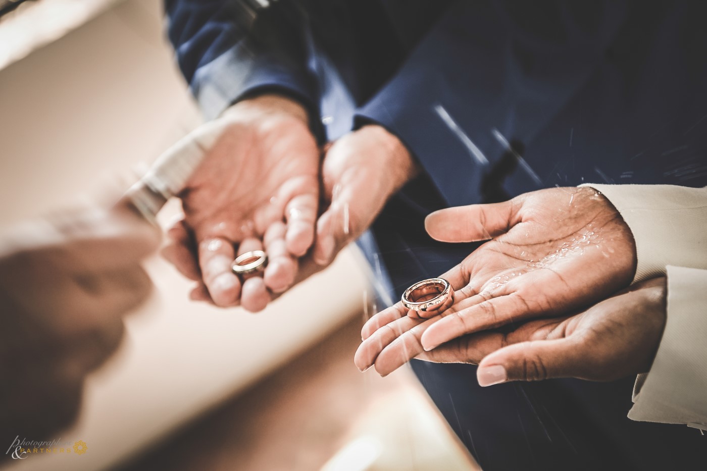 Blessing of the wedding rings.