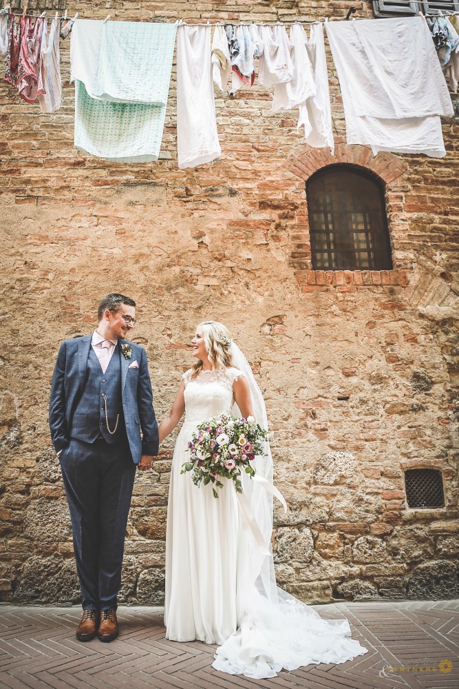 Through the alleys of San Gimignano.