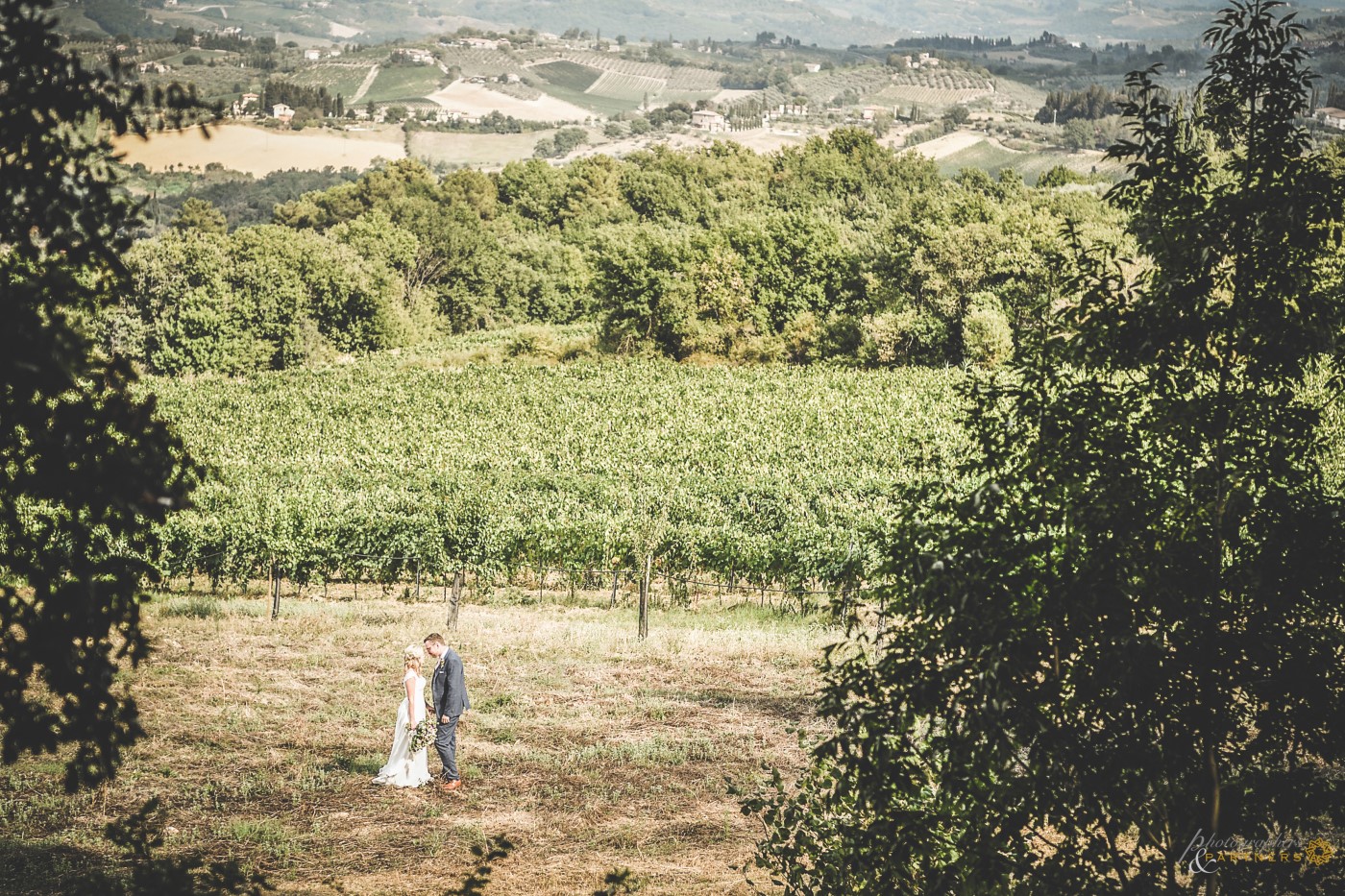 A view of the Tuscan countryside.