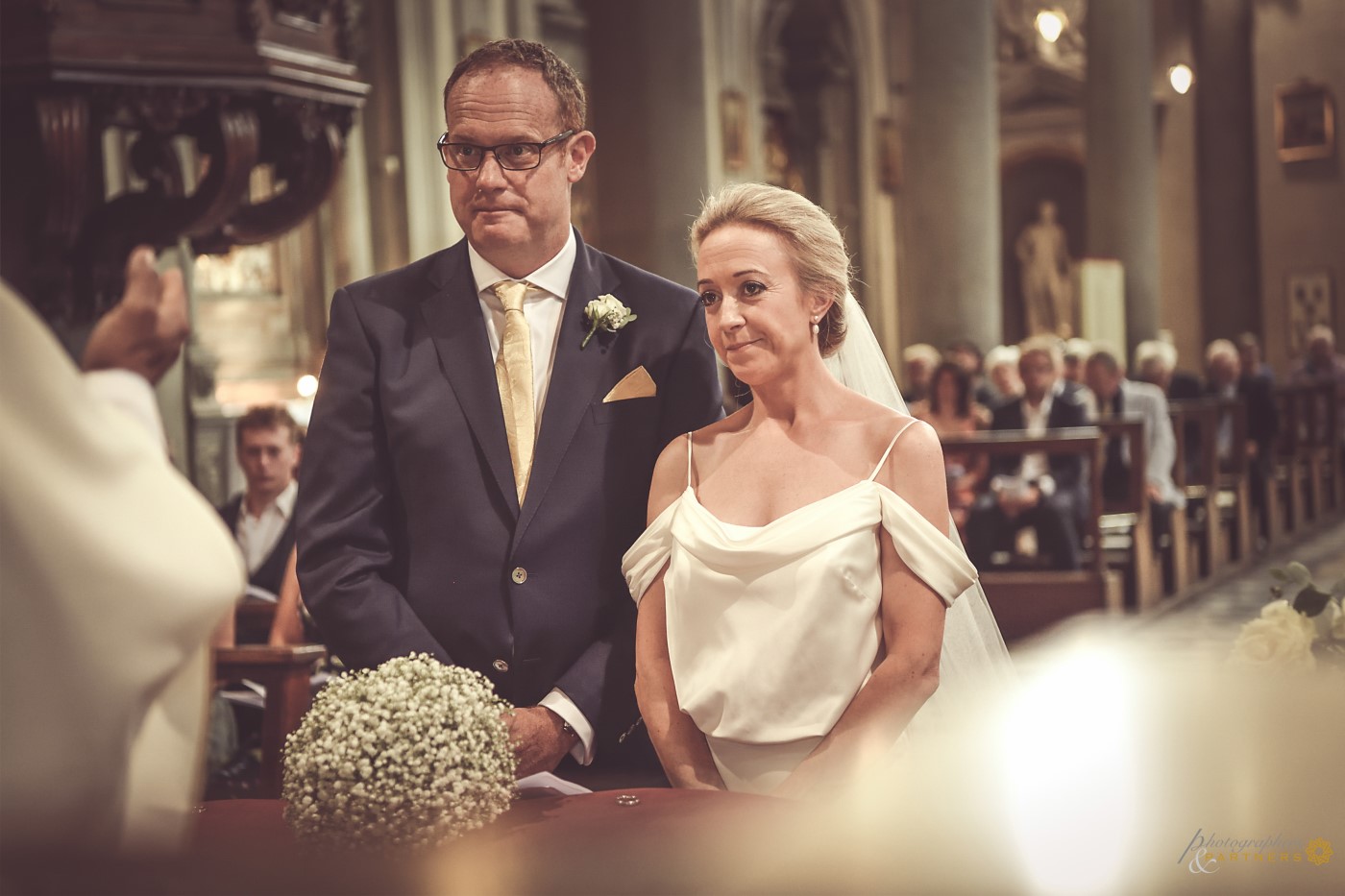 Just before the exchange of the rings.