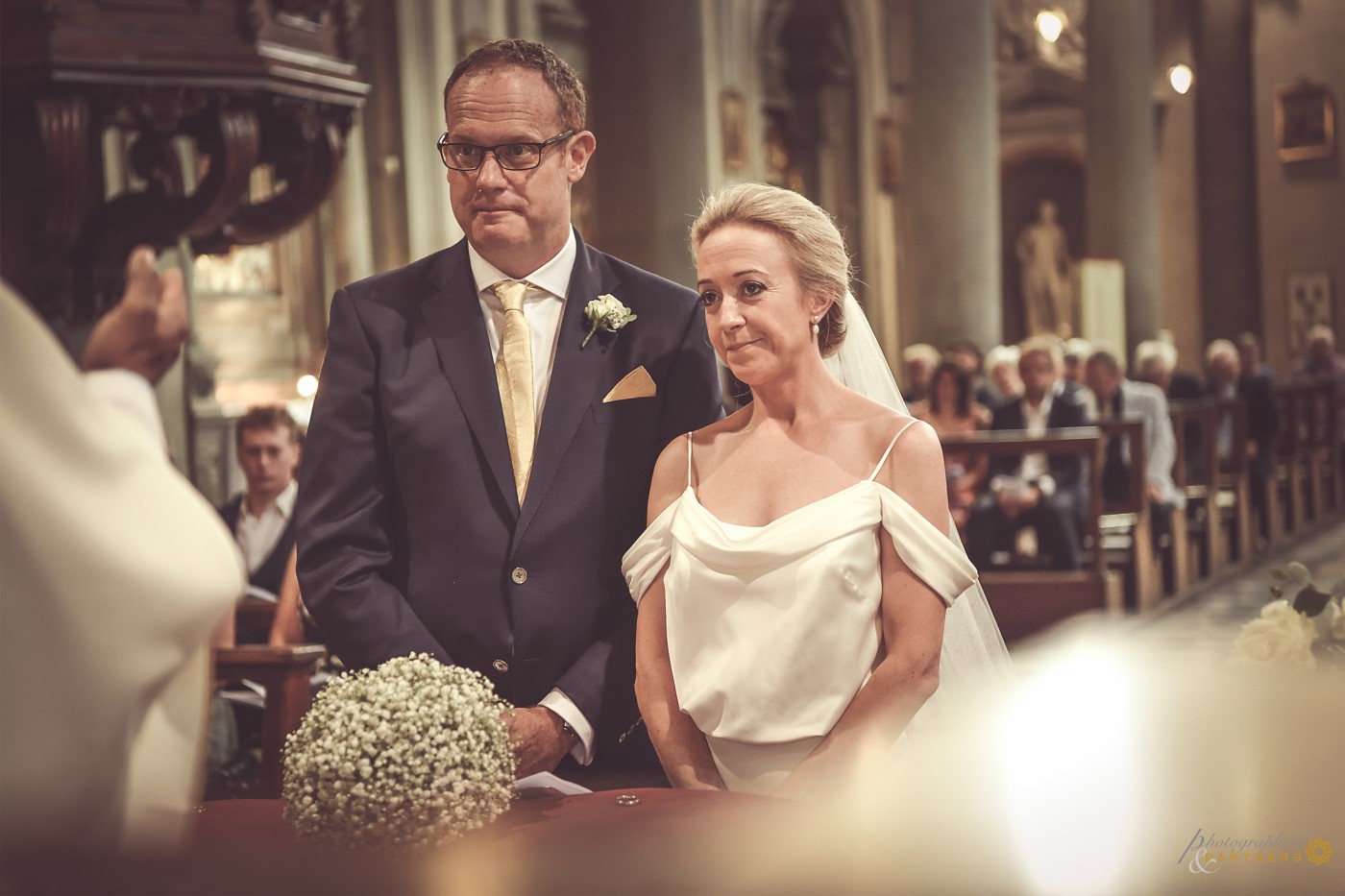 Italian bride and priest