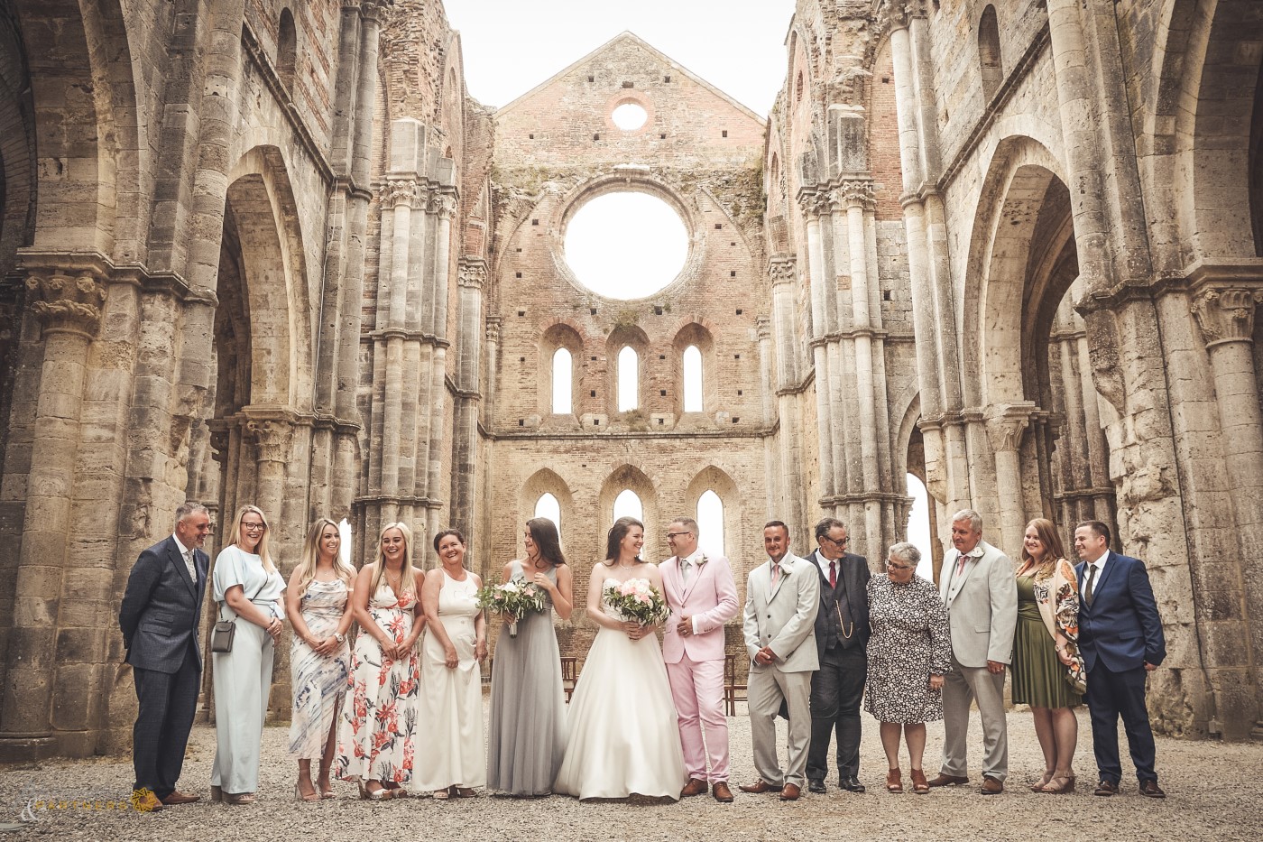 Group photo in the beautiful abbey