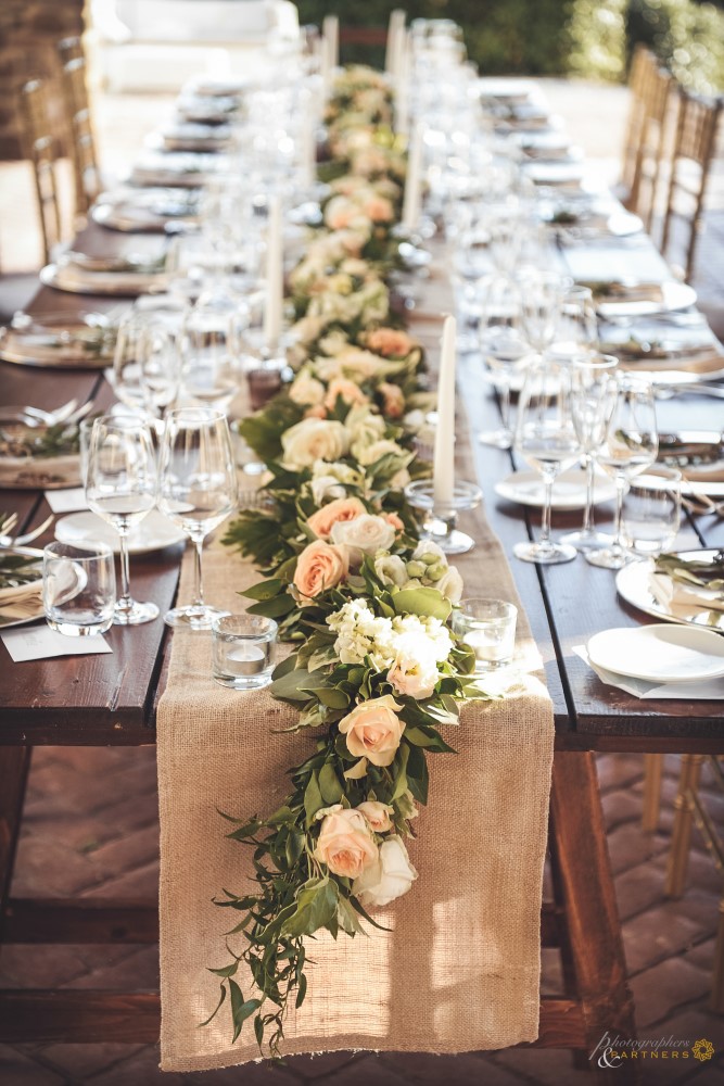 Breathtaking roses were chosen for the table setting for the day