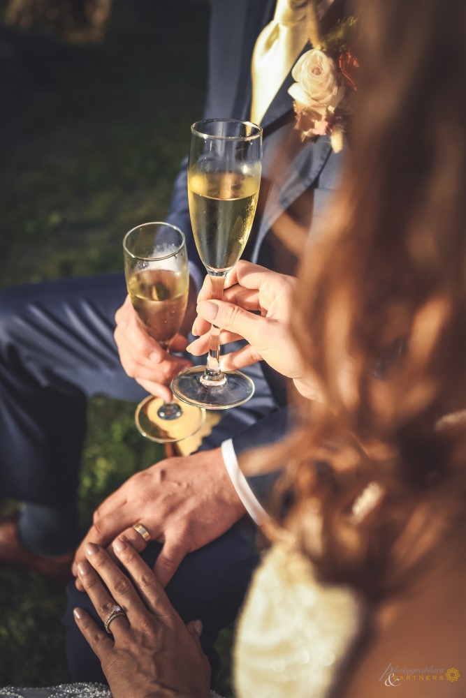 Prosecco celebrations after the wedding