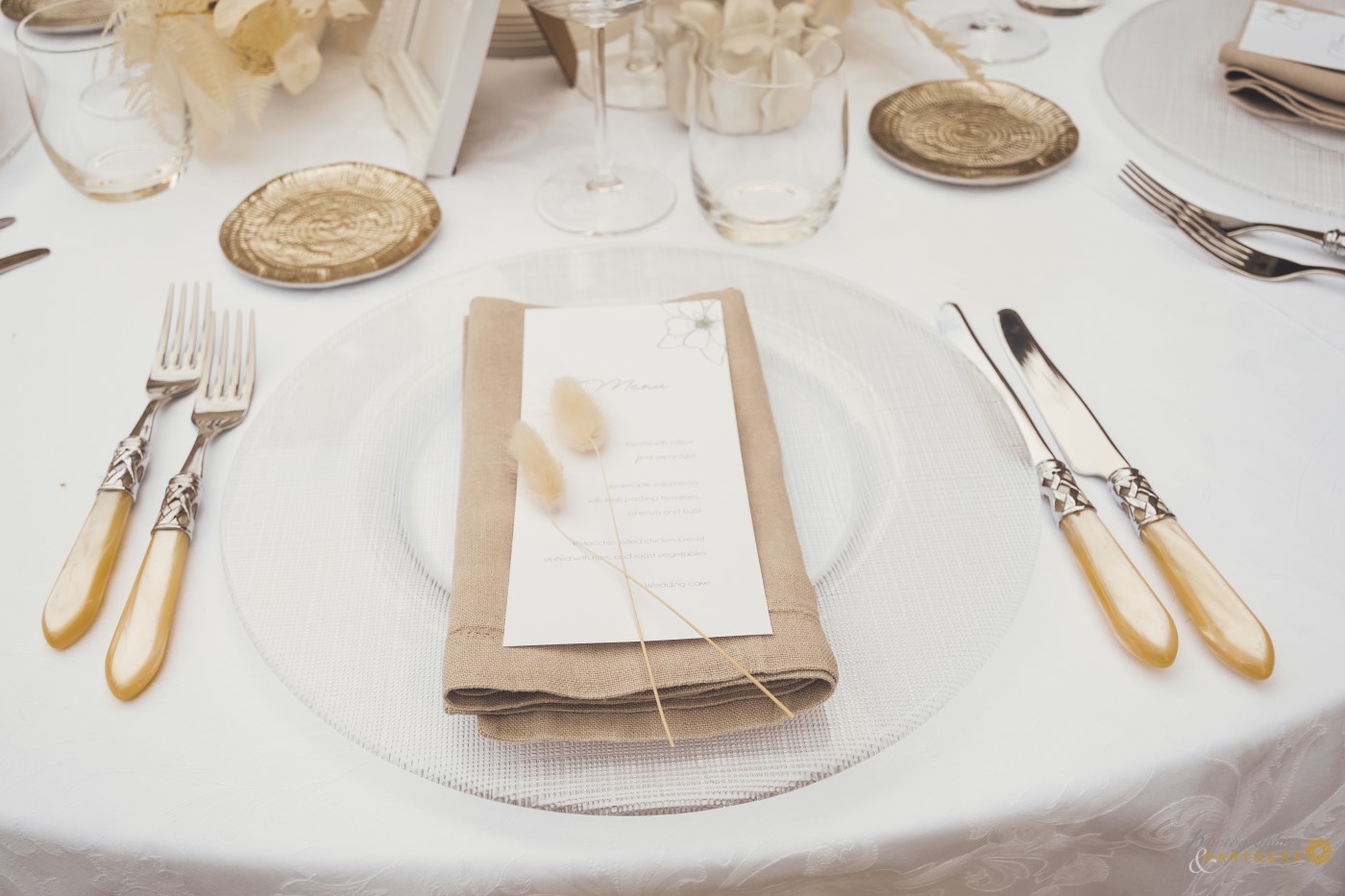 White table set