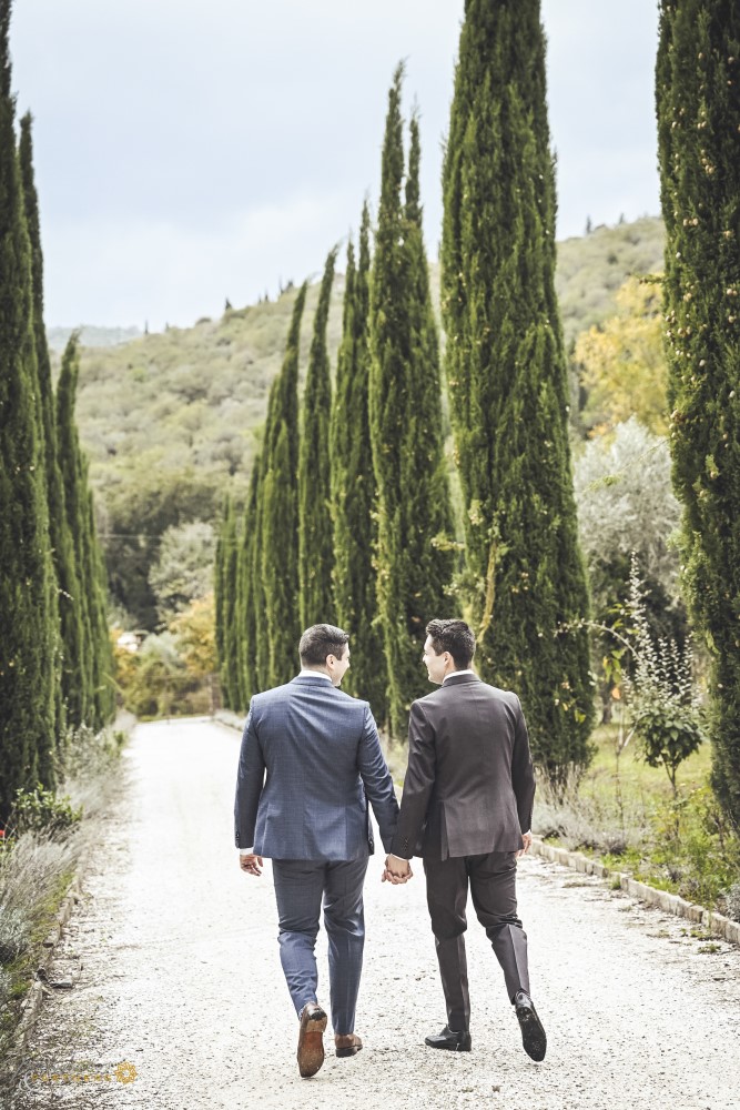 A walk in the avenue of cypresses