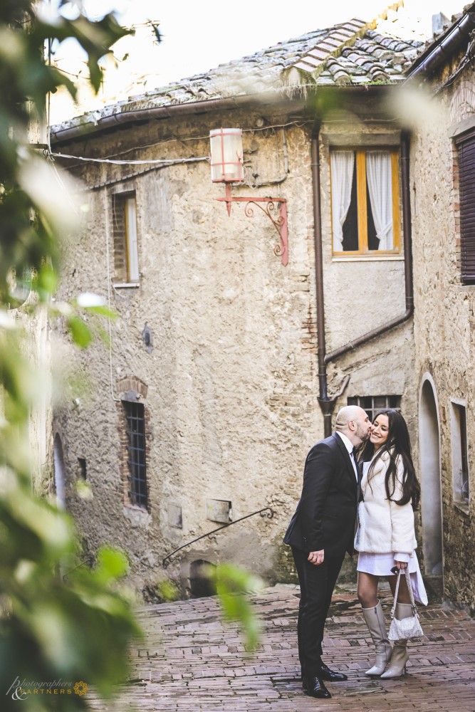 Romantic kiss