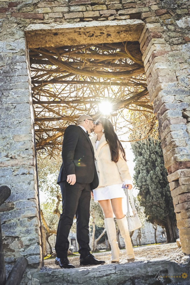 Walk among the olive trees with a kiss