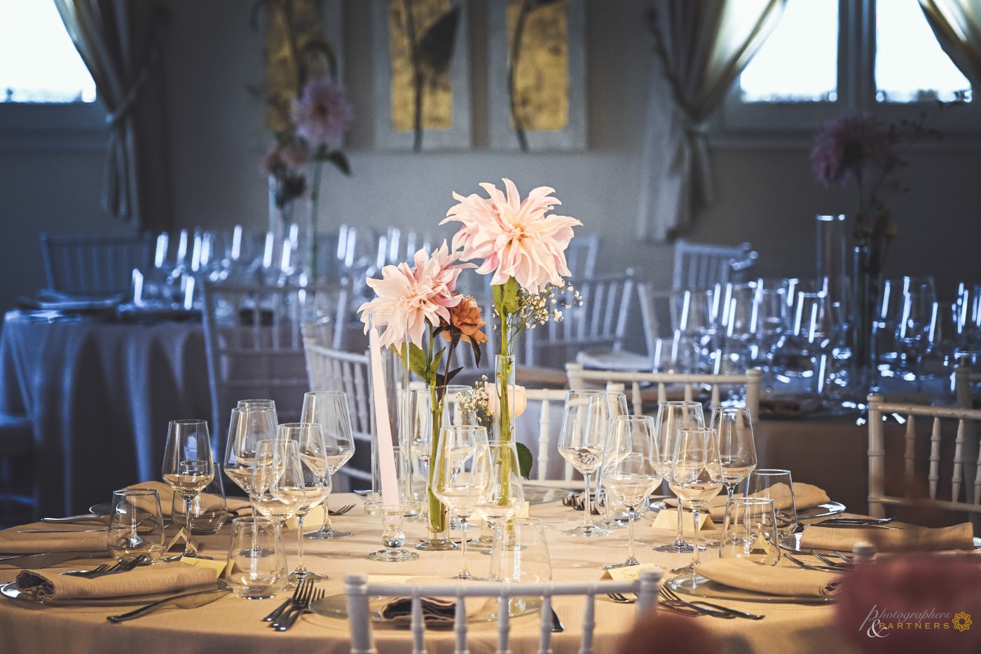 Table decorations for the wedding dinner