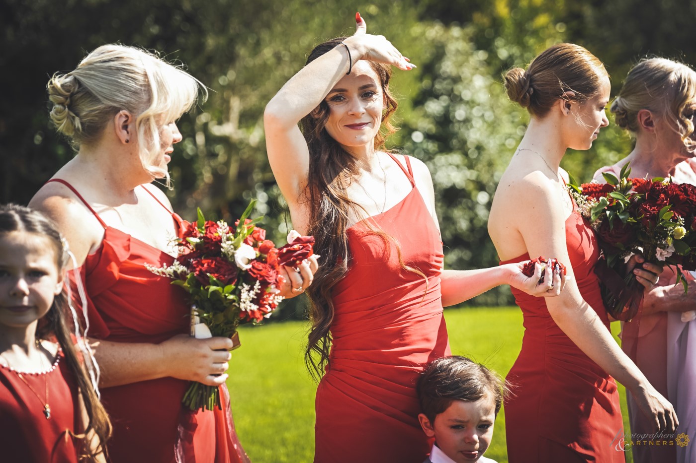 Bridesmaids parade