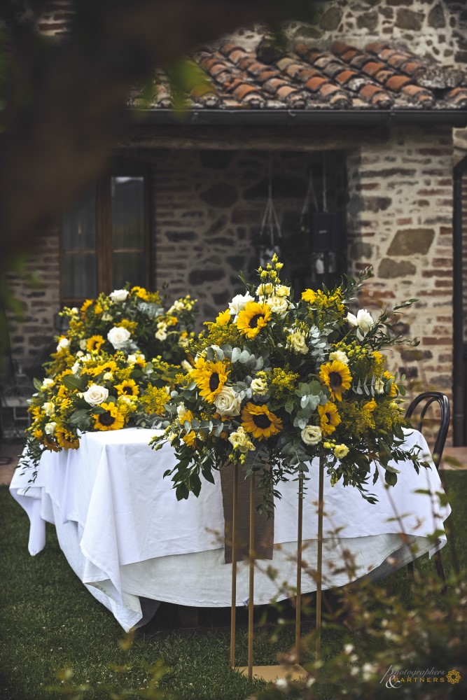 Table decorations for the wedding dinner