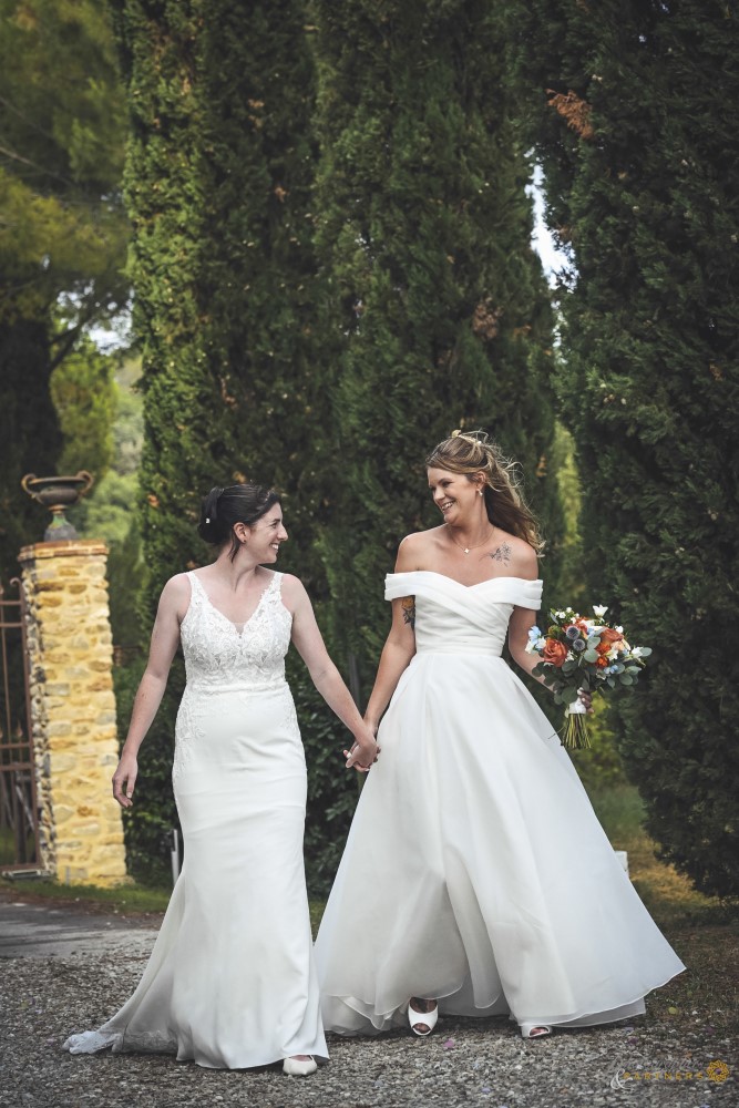A walk in the avenue of cypresses